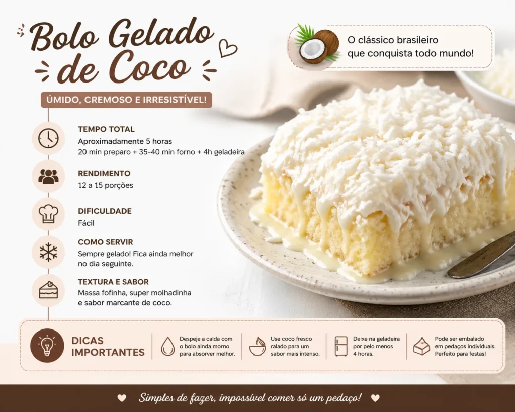 bolo gelado de coco