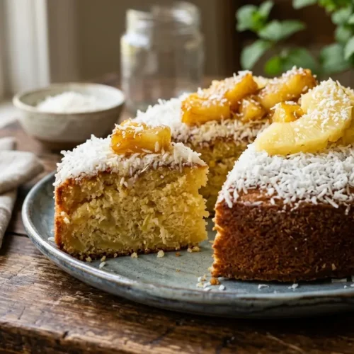 bolo de abacaxi com coco