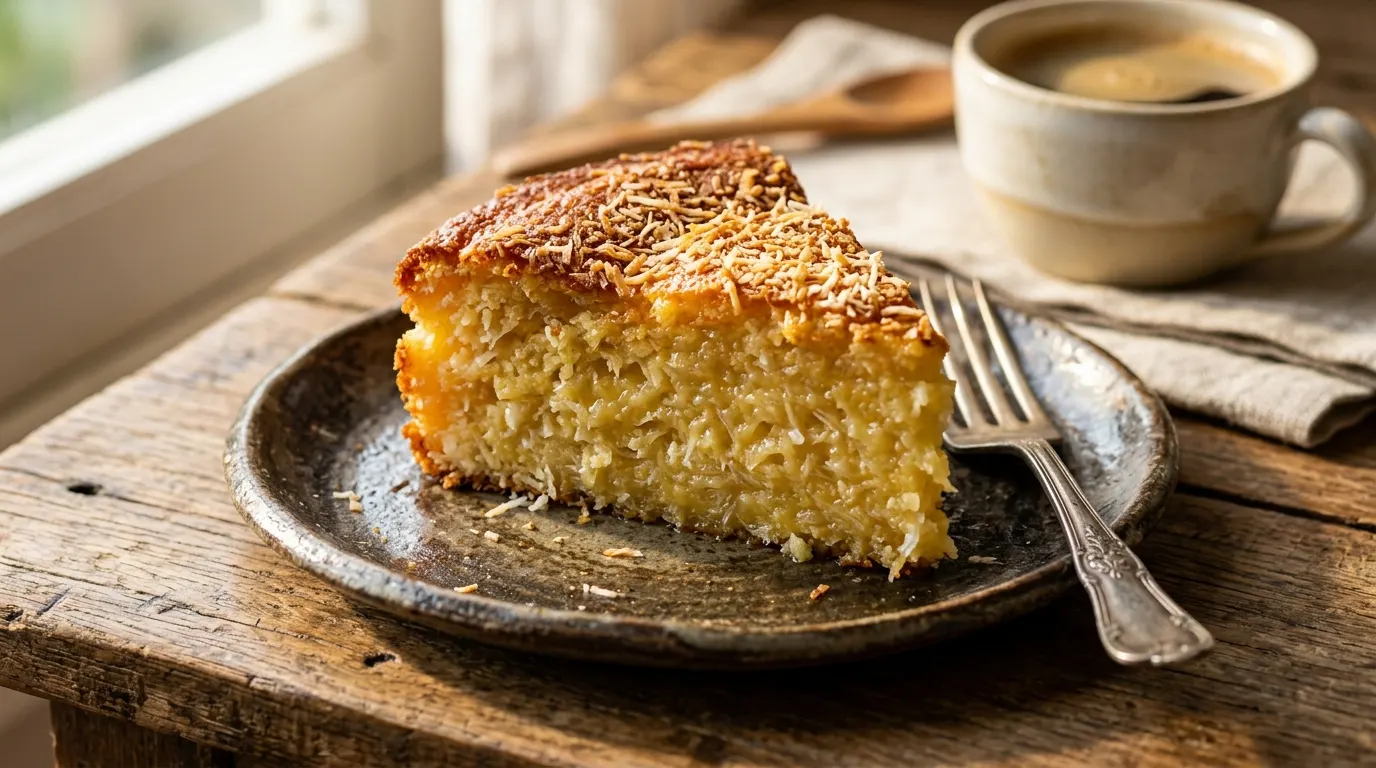 bolo de mandioca com coco